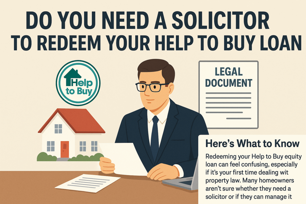 Do You Need a Solicitor to Redeem Your Help to Buy Loan? Here’s What to Know help to buy redemption solicitors