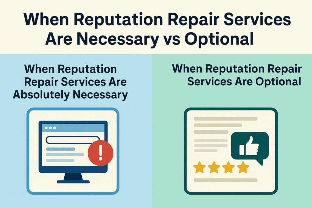 When Reputation Repair Services Are Necessary vs Optional Reputation Repair Services