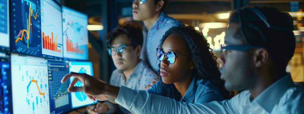 A facilitator explains to trainees what is an AI enablement platform